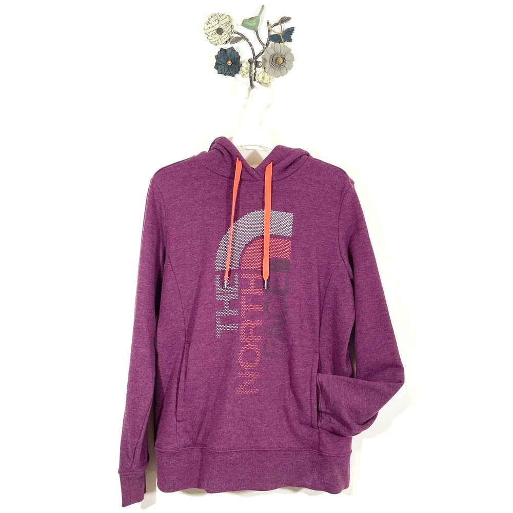 The North Face Women's Trivert Hoodie Pink Orange Size Medium Kangaroo Pocket